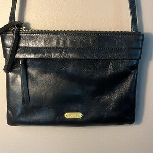 Lodis Sally leather crossbody bag / purse - black